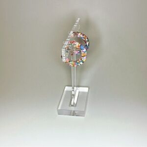 Bright Colorful Confetti Resin Hoop Earrings Multi-Color